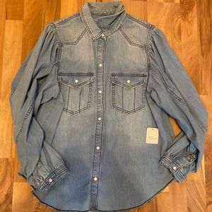 Free People denim button up